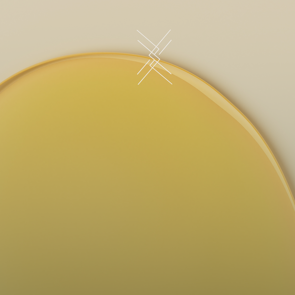 Vitamin E Oil on a yellow background